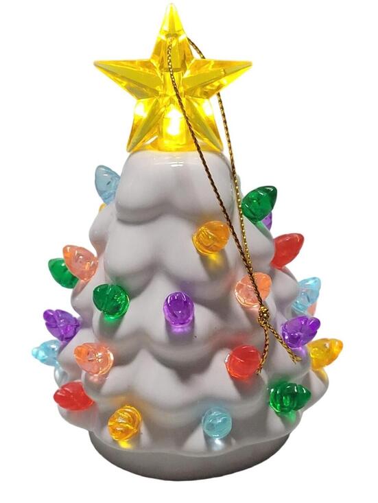 Mr. Christmas Other - Mr. Christmas Mini 4.5” Light Up Ceramic Christmas Tree ~ White